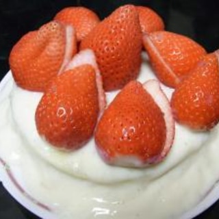 1歳児も食べれる☆豆乳クリームの苺ショートケーキ